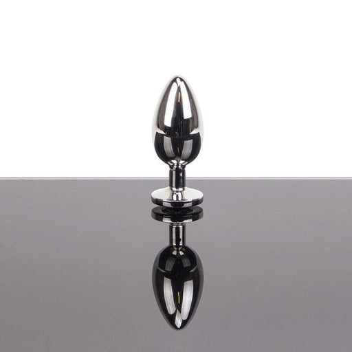 Kiotos - Lightweight Metal Butt Plug with White Crystal - Small - Erotiekvoordeel.nl