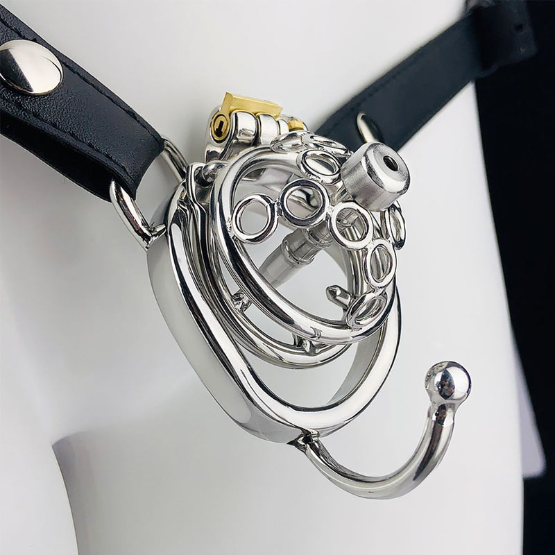 Kiotos - Cage à pénis de luxe avec plug pénien - Avec ceinture - Ceinture de chasteté - Fancy-Erotiekvoordeel.nl