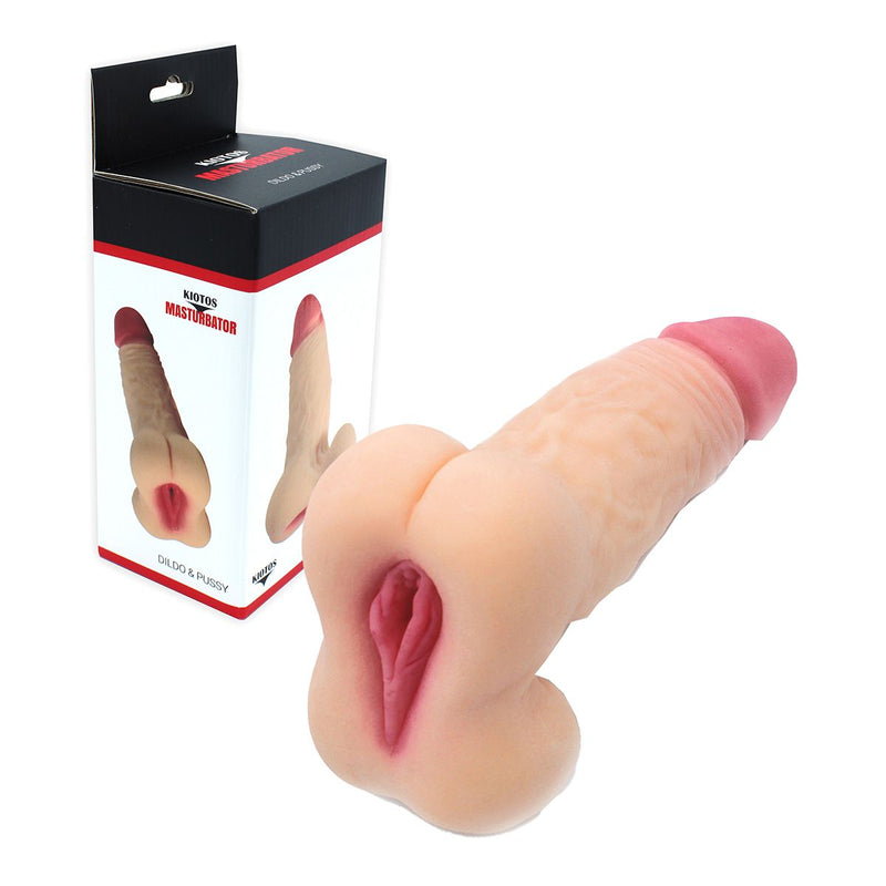 Kiotos - Pussy and Dildo Masturbator - 2-in-1 - No. 21 - TPE - Light Skin Tone - Erotiekvoordeel.nl