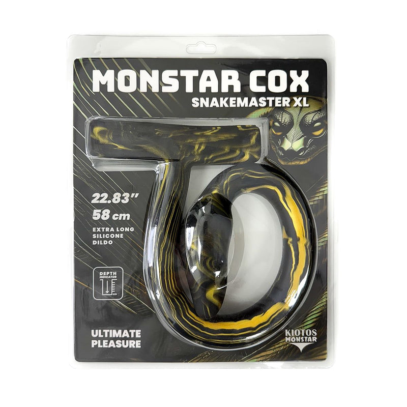 Kiotos - Monstar Cox Snakemaster - Long Anal Dildo - Black/Gold-Erotiekvoordeel.nl