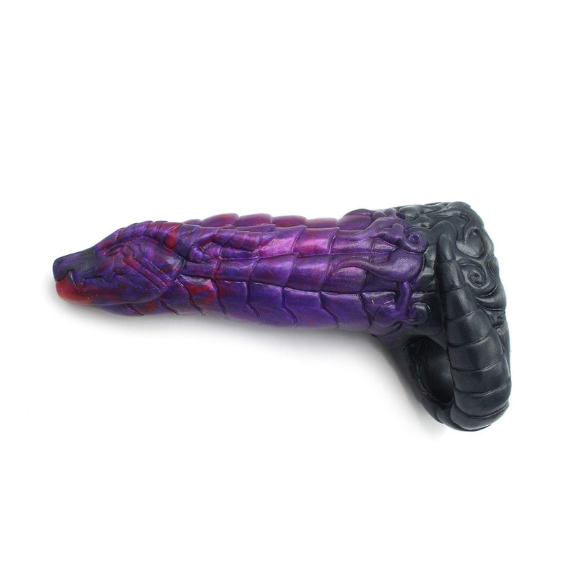 Kiotos Monstar - Fjörgyn - Penis Sleeve - Extra Omvang - Verdikkend - Paars/Zwart-Erotiekvoordeel.nl