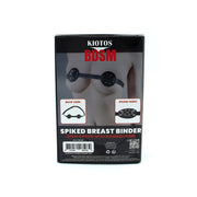 Kiotos - PU leather breast harness with open nipples and round studs - Erotiekvoordeel.nl