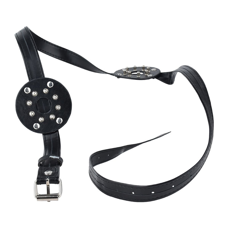Kiotos - PU leather breast harness with open nipples and round studs-Erotiekvoordeel.nl