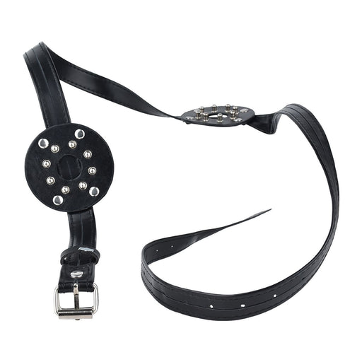 Kiotos - PU leather breast harness with open nipples and round studs-Erotiekvoordeel.nl