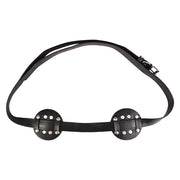 Kiotos - PU leather breast harness with open nipples and round studs-Erotiekvoordeel.nl