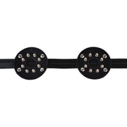 Kiotos - PU leather breast harness with open nipples and round studs - Erotiekvoordeel.nl