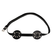 Kiotos - PU leather breast harness with open nipples and round studs-Erotiekvoordeel.nl
