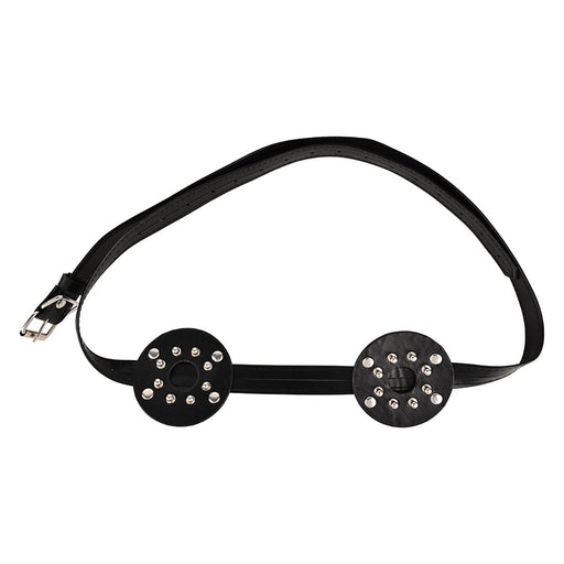 Kiotos - PU leather breast harness with open nipples and round studs-Erotiekvoordeel.nl