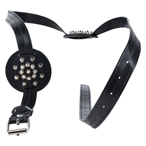Kiotos - PU leather breast harness with sharp spikes - Erotiekvoordeel.nl