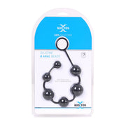 Kiotos - Collana anale in silicone con perline - 6 perline - Nero - Erotiekvoordeel.nl