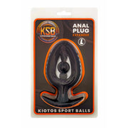 Kiotos - Plug anale in silicone - Espansore con perline - Nero-Erotiekvoordeel.nl
