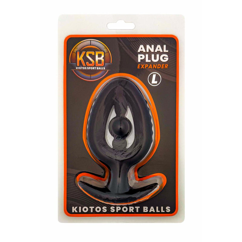 Kiotos - Plug anale in silicone - Espansore con perline - Nero-Erotiekvoordeel.nl