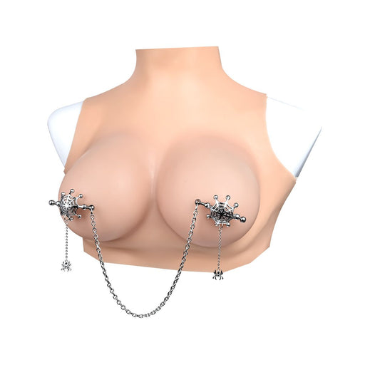 Kiotos - Spinnennetz mit hängender Spinne - Nippelklemmen mit Kette - Erotiekvoordeel.nl