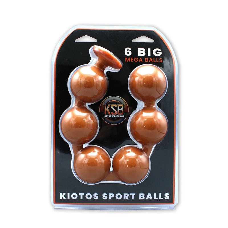 Kiotos - Sport Balls - 6 grosses boules anales - Silicone - Diamètre 70 mm - Erotiekvoordeel.nl