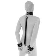 Kiotos - Spreader bar met lederen handboeien en collar-Erotiekvoordeel.nl
