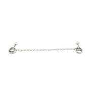 Kiotos - Steel Nipple Clamp Rings With Chain - Stainless Steel - Chain Length 38 cm - Erotiekvoordeel.nl