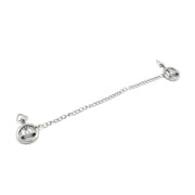 Kiotos - Steel Nipple Clamp Rings With Chain - Stainless Steel - Chain Length 38 cm-Erotiekvoordeel.nl