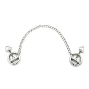 Kiotos - Steel Nipple Clamp Rings With Chain - Stainless Steel - Chain Length 38 cm - Erotiekvoordeel.nl