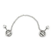 Kiotos - Steel Nipple Clamp Rings With Chain - Stainless Steel - Chain Length 38 cm - Erotiekvoordeel.nl