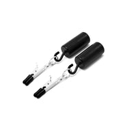 Kiotos - Crocodile Tepelklemmen - 2 x 100g met Haakgewichten- RVS - Zwart-Erotiekvoordeel.nl