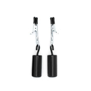 Kiotos - Crocodile Tepelklemmen - 2 x 100g met Haakgewichten- RVS - Zwart-Erotiekvoordeel.nl