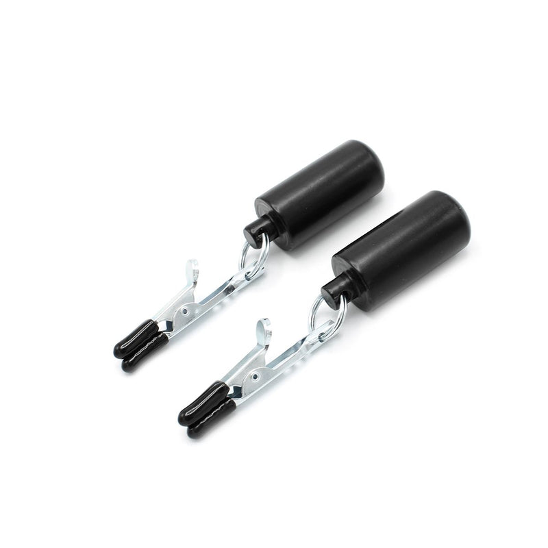 Kiotos - Crocodile Tepelklemmen - Met 2 x 100g Bullet Gewichten - RVS - Zwart-Erotiekvoordeel.nl