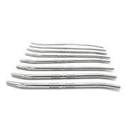 Kiotos - Double End Dilator Set met Curve - RVS - 8 stuks-Erotiekvoordeel.nl