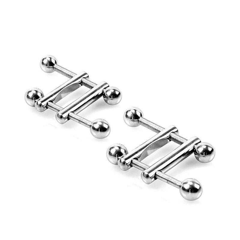 Kiotos - Verstelbare Tepelklemmen Met Balletjes - Zilver-Erotiekvoordeel.nl