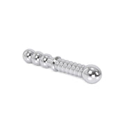 Kiotos - Heavy Metal Ribbed Dildo 19 x 3.5 cm - Reversible - Erotiekvoordeel.nl