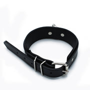Kiotos - Black Leather Collar with Large O-Ring - Erotiekvoordeel.nl