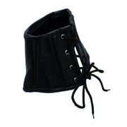 Kiotos - Schwarzes Leder-Schnürkorsett-Halsband - Erotiekvoordeel.nl