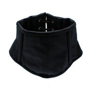Kiotos - Schwarzes Leder-Schnürkorsett-Halsband - Erotiekvoordeel.nl