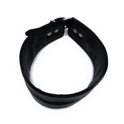 Kiotos - Collar de cuello alto de cuero negro con cremallera - Erotiekvoordeel.nl
