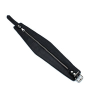 Kiotos - Collar de cuello alto de cuero negro con cremallera - Erotiekvoordeel.nl