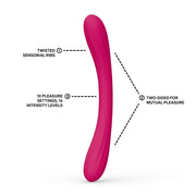 LELO - Boomerang - Vibratore doppio - Doppio motore - Cerise-Erotiekvoordeel.nl