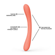 LELO - Boomerang - Vibratore a doppia estremità - Doppio motore - Coral-Erotiekvoordeel.nl