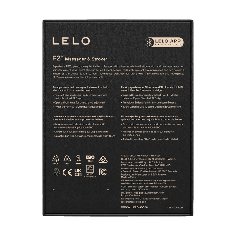 LELO - F2S Master Blaster - Stamina Trainer & Stroker - Controllo tramite app - Blugroen-Erotiekvoordeel.nl