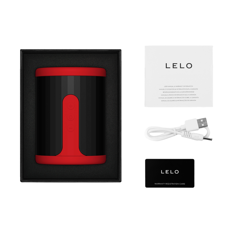 LELO - F2S Master Blaster - Entraîneur d'endurance & Masturbateur - Contrôle via application - Rouge-Erotiekvoordeel.nl
