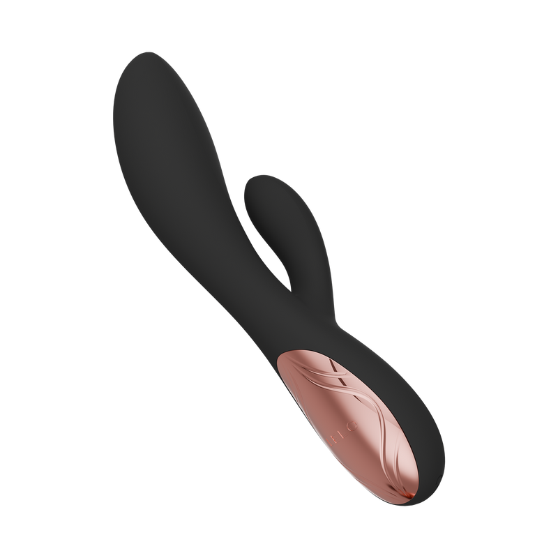LELO - Ina Thrust - Rabbit Vibrator with Thrusting Motion - Black - Erotiekvoordeel.nl