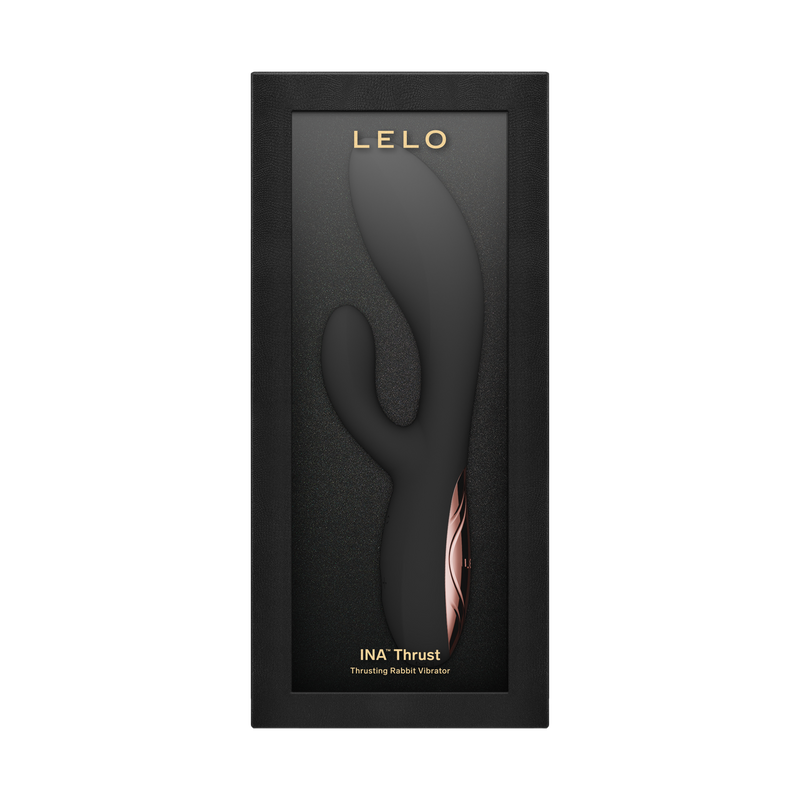 LELO - Ina Thrust - Rabbit Vibrator with Thrusting Motion - Black - Erotiekvoordeel.nl