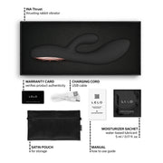 LELO - Ina Thrust - Rabbit Vibrator with Thrusting Motion - Black - Erotiekvoordeel.nl