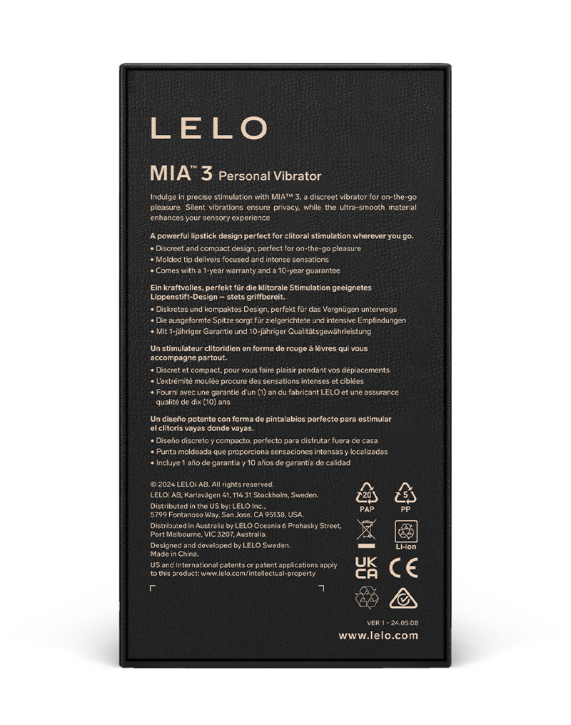 LELO - Mia 3 - Pucker Up - Vibratore a forma di rossetto - DiepRosa-Erotiekvoordeel.nl