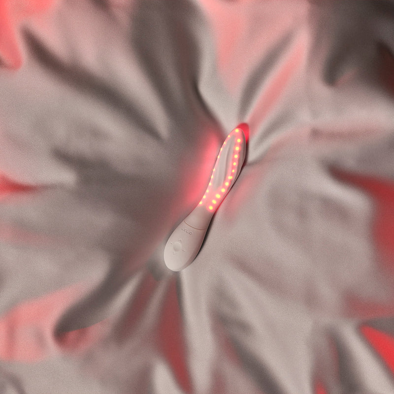 LELO - Mona Spectra - Massaggiatore benessere con luce rossa - Bianco - Erotiekvoordeel.nl
