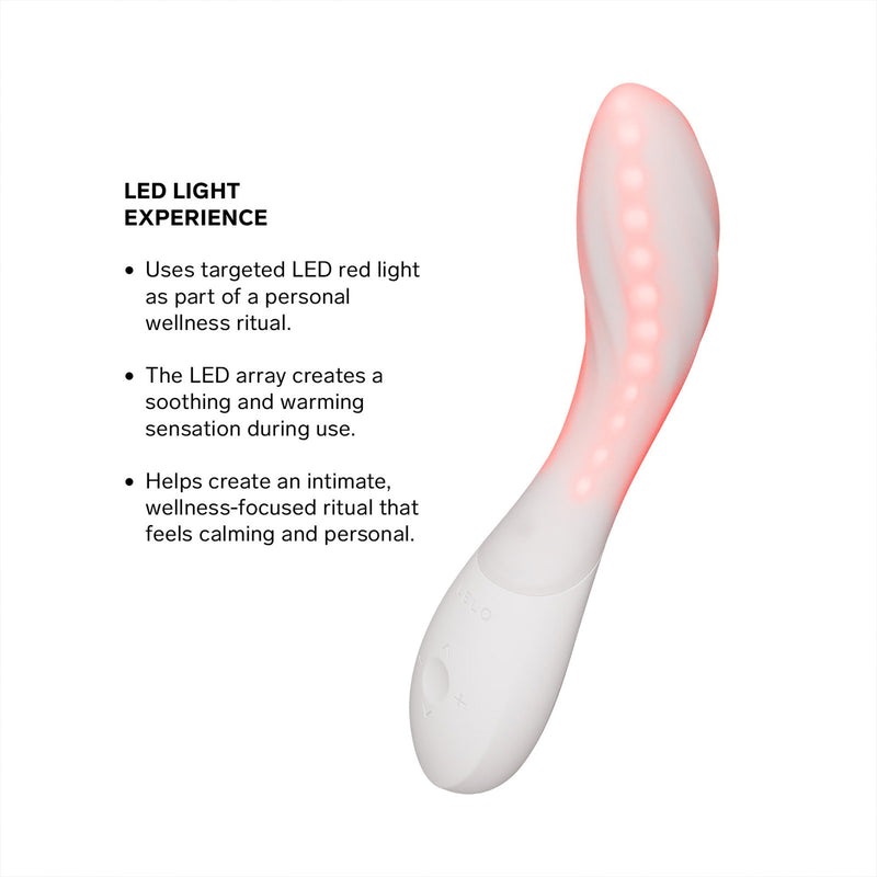 LELO - Mona Spectra - Massaggiatore benessere con luce rossa - Bianco - Erotiekvoordeel.nl