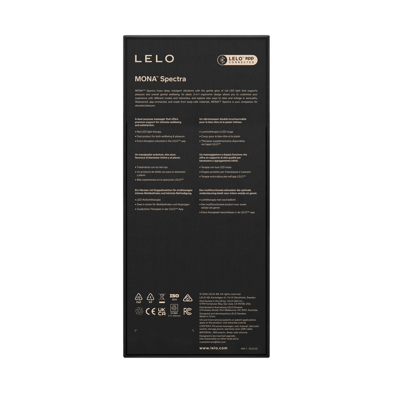 LELO - Mona Spectra - Massaggiatore benessere con luce rossa - Bianco - Erotiekvoordeel.nl