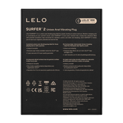 LELO - Surfer 2 - Unisex Vibrating Anal Plug - Black-Erotiekvoordeel.nl