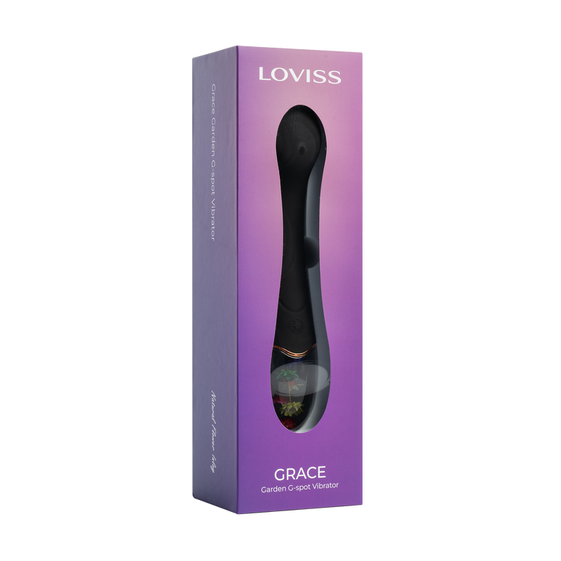 LOVISS - Grace - Vibrador para el punto G «Garden» - Negro - Erotiekvoordeel.nl