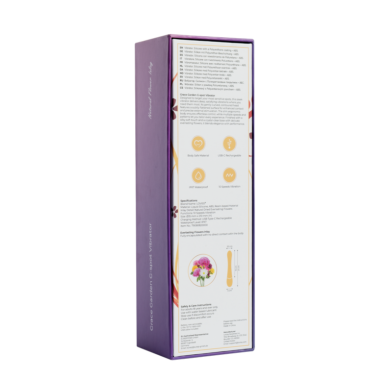 LOVISS - Grace - Vibrador para el punto G «Garden» - Negro - Erotiekvoordeel.nl