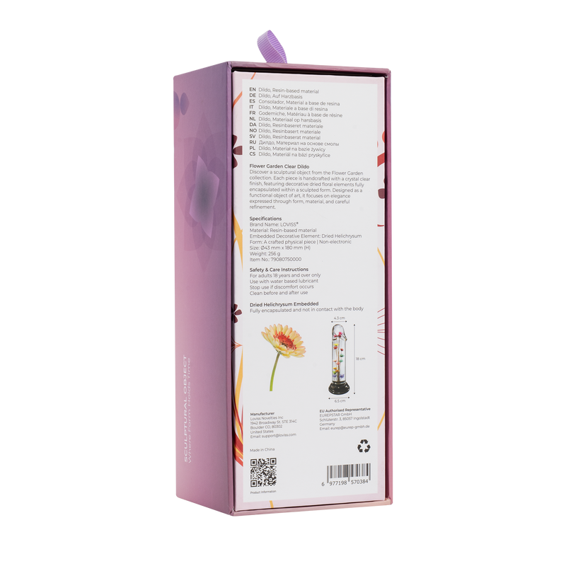 LOVISS - Helichrysum Garden Flower Dildo Smooth - Transparant-Erotiekvoordeel.nl