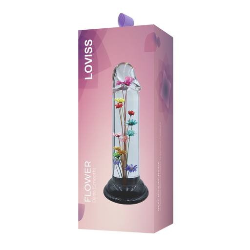 LOVISS Helichrysum Garden Flower Dildo Smooth - Trasparente-Erotiekvoordeel.nl
